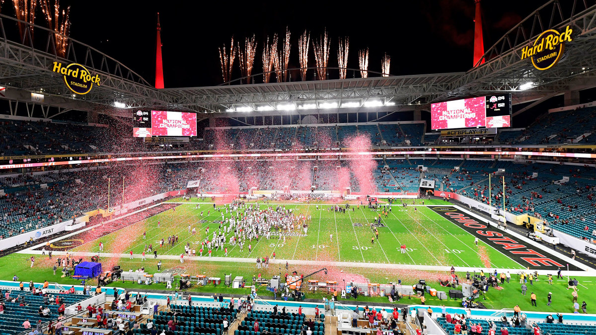 The scene following Alabama's national championship win